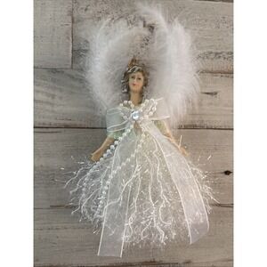 April Birthstone Angel W/Feather Wings 2005‎ Vintage Christmas Ornament